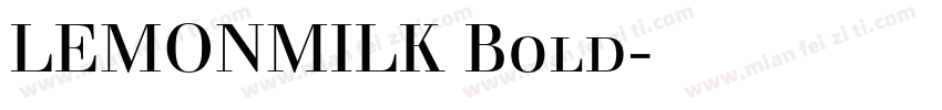 LEMONMILK Bold字体下载字体转换
